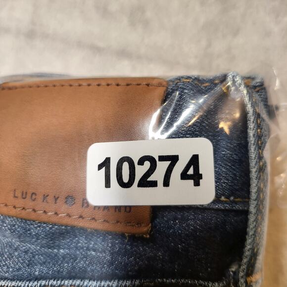 Lucky Brand Jeans Mens 36x32 Blue 121 Heritage Slim Straight Distressed Denim - Picture 10 of 10